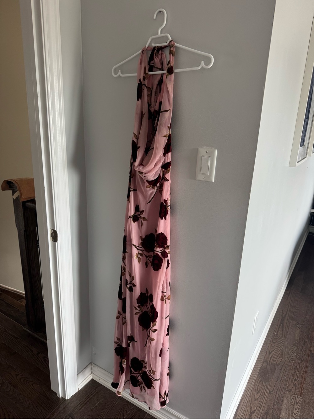 For Love & Lemons Pink Floral Backless Halter Maxi Dress - Picture 5 of 8